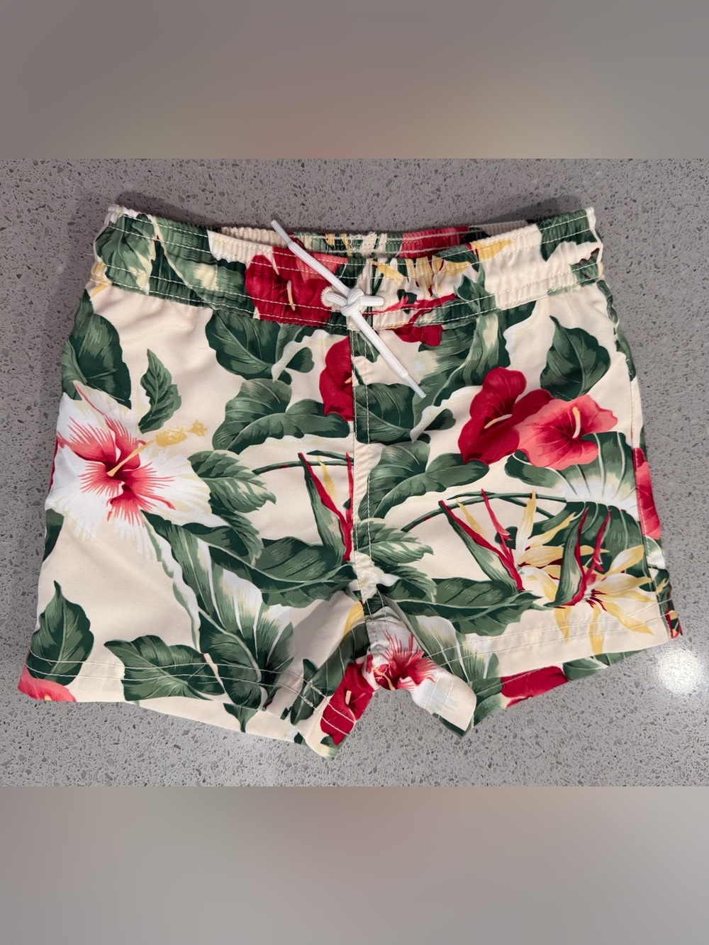 Janie & Jack Tropical Floral Swim Trunks